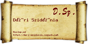 Déri Szidónia névjegykártya